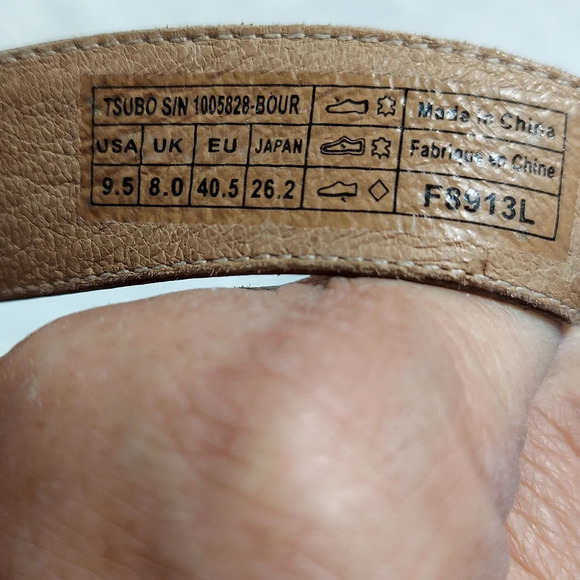 Tsubo Olivette BrownTan Leather Strappy Cork Wedge Platforms - Picture 13 of 14